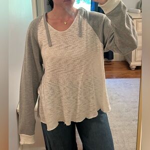 Sweatshirt sweater in grey and white m/l